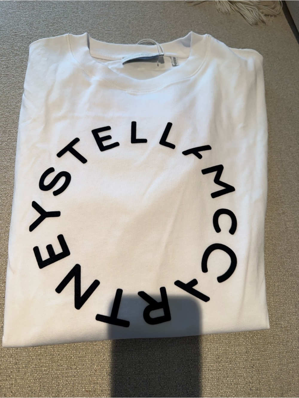 H&M Stella McCartney White T-shirt with Black Graphic Logo